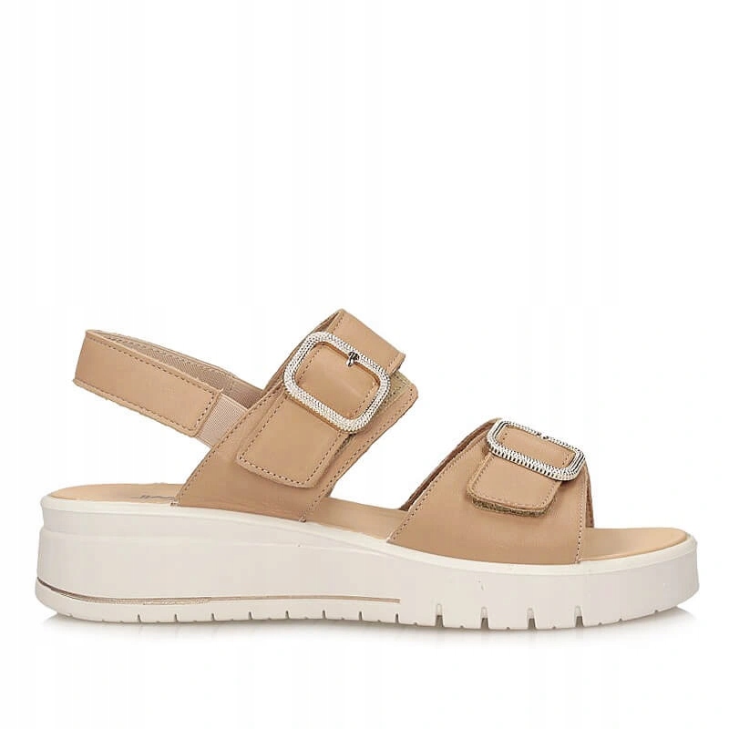 Dámské sandály IMac 108050 14018/013 Cake/beige na suchý zip a na platformě