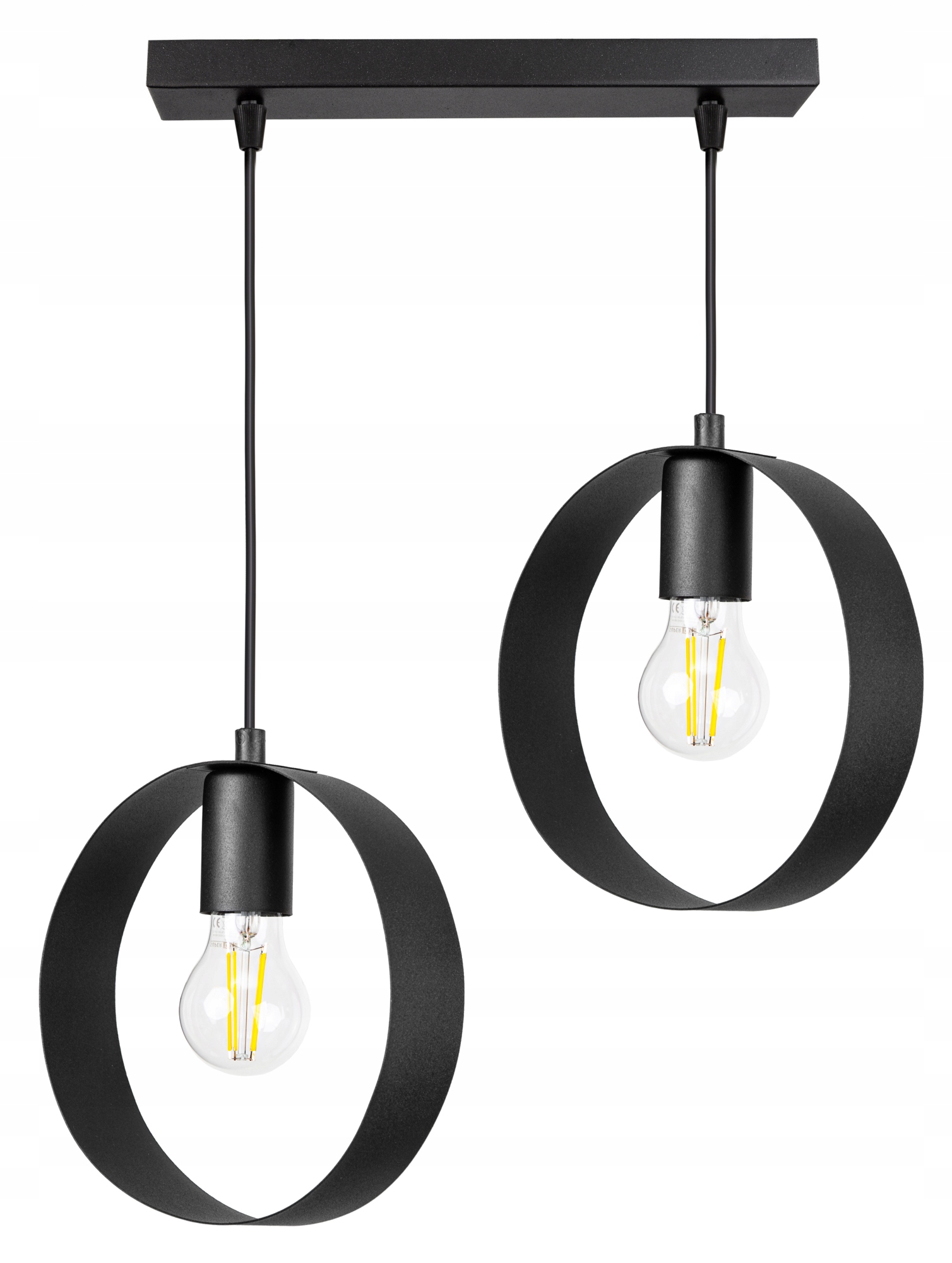 LAMPA SUFITOWA PLAFON ŻYRANDOL LOFT EDISON RING Zasilanie sieciowe