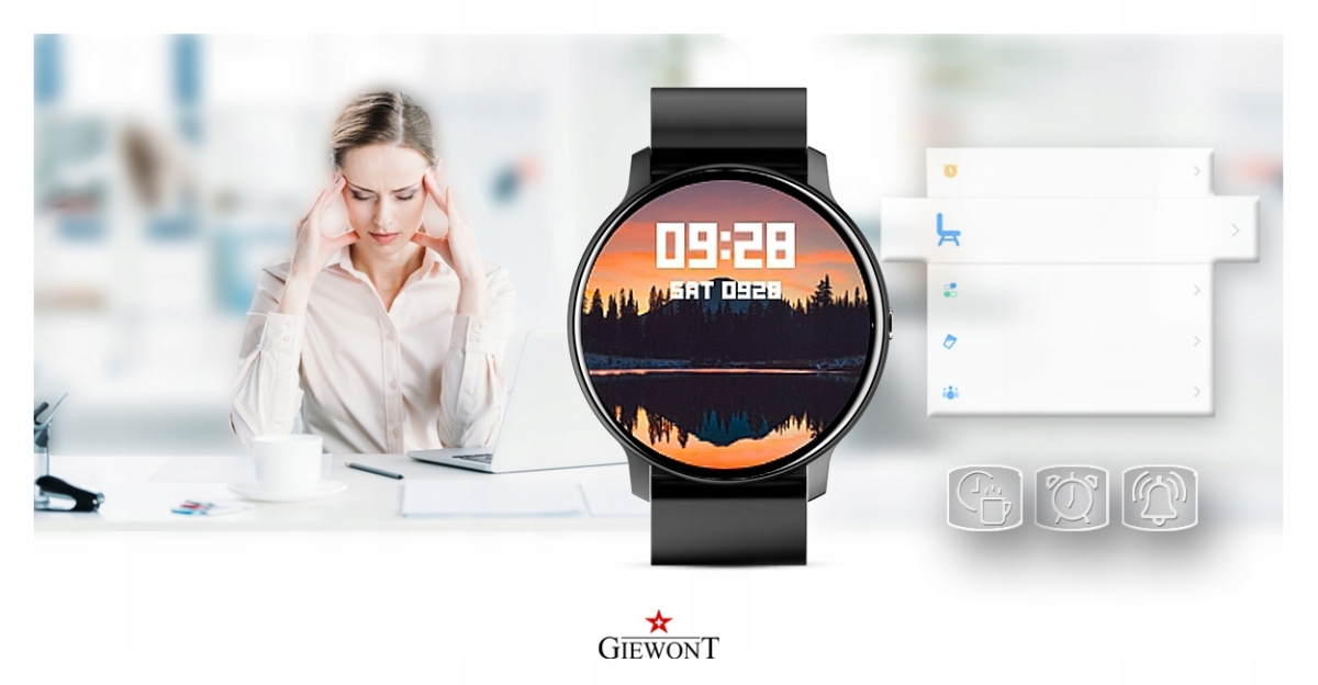 Smartwatch Damski Rozmowy Telefoniczne Trening Ciśnienie Pogoda Monitor Snu Złącza USB typ A