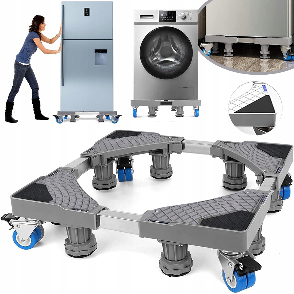 Podstawa do Pralki, Regulowana Podstawa Pralki,z 4 Kółkami,Obciążenie 250kg