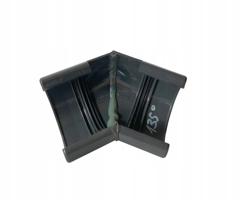 Rynny Marley Rynna 75 ŁUK ZEWN Narożnik 135' grafit