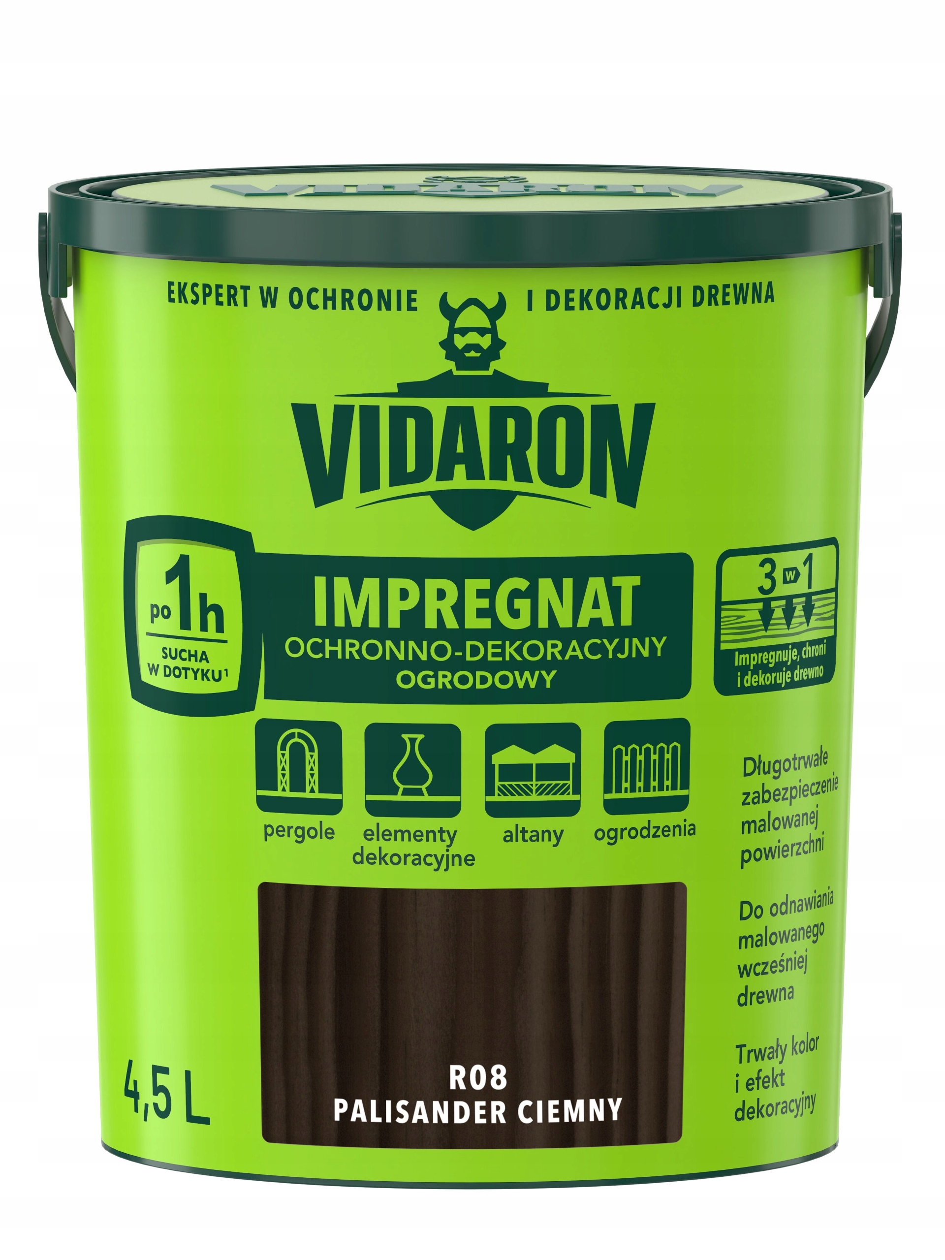 Vidaron impregnat ogrodowy palisander ciemny 4,5L R08