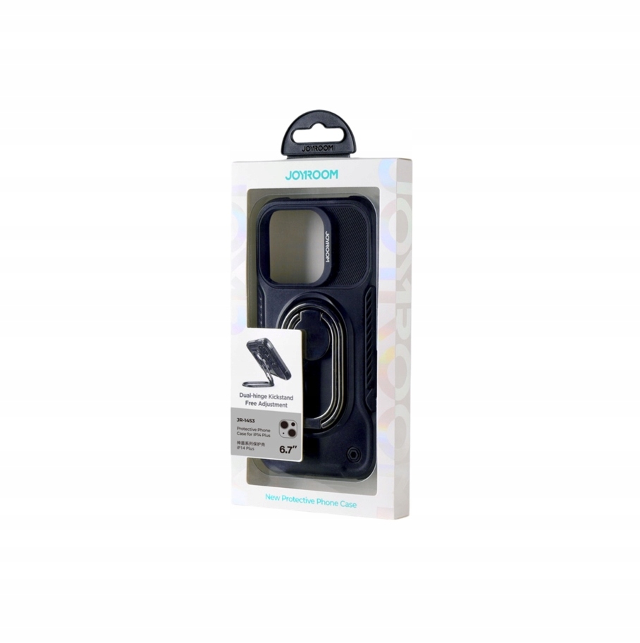 Joyroom Dual Hinge etui iPhone 14 Plus pancerne z podstawką uchwytem czarne