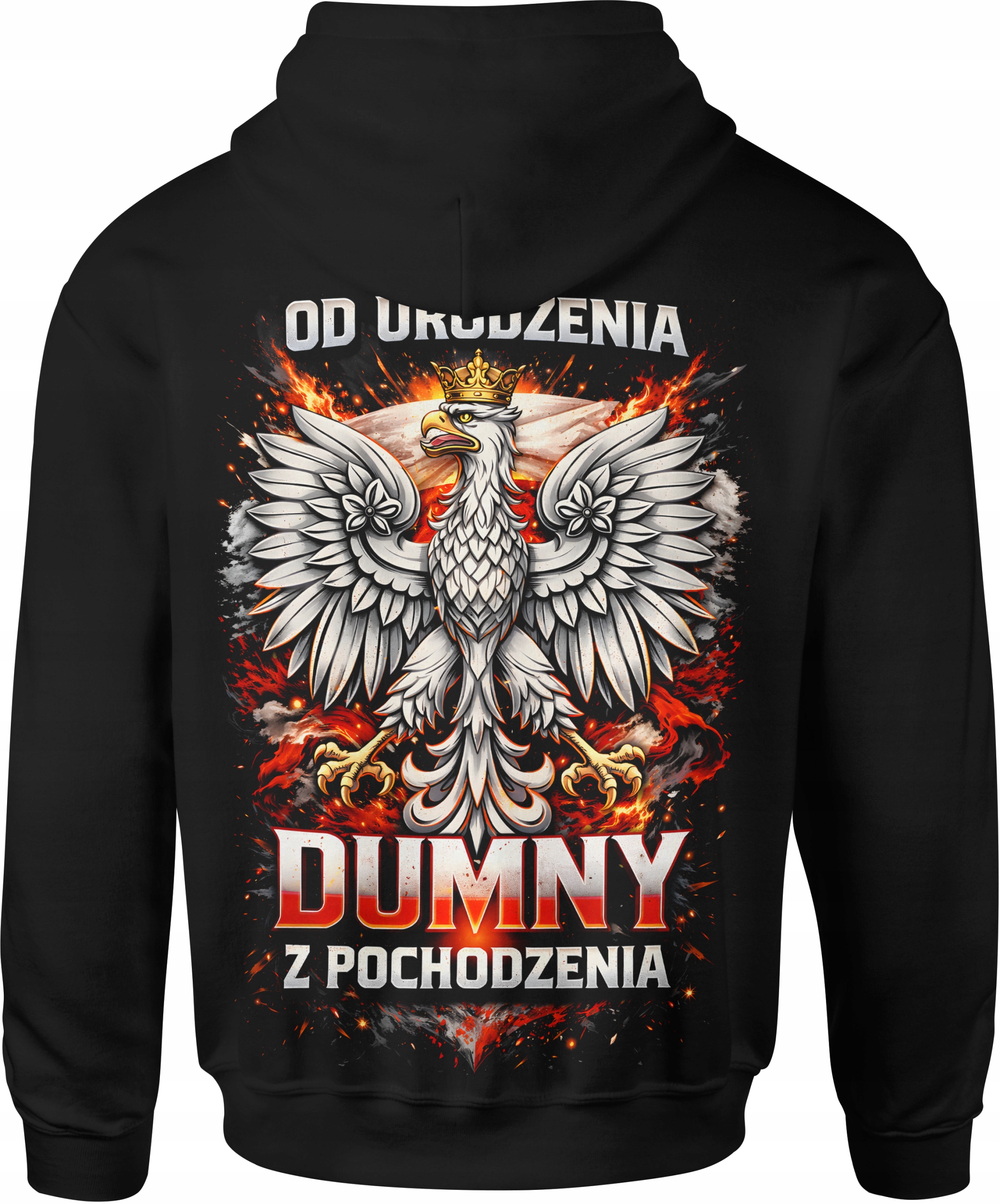 Bluza Patriotyczna Polska Męska Dumny Od Urodzenia Na Plecach Nadruk XL