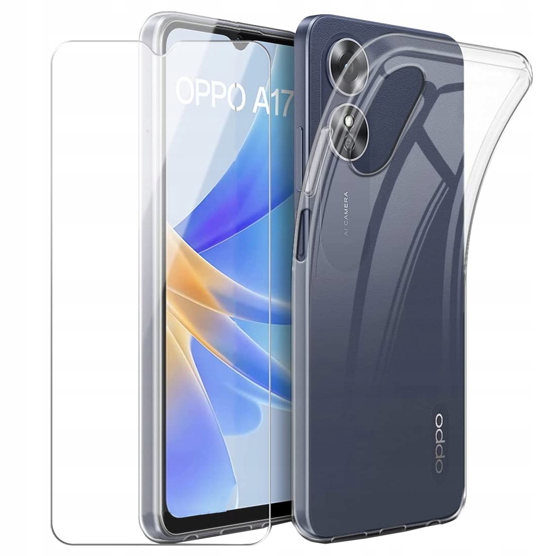 

Etui do Oppo A17 Slim Silikon Case Szkło