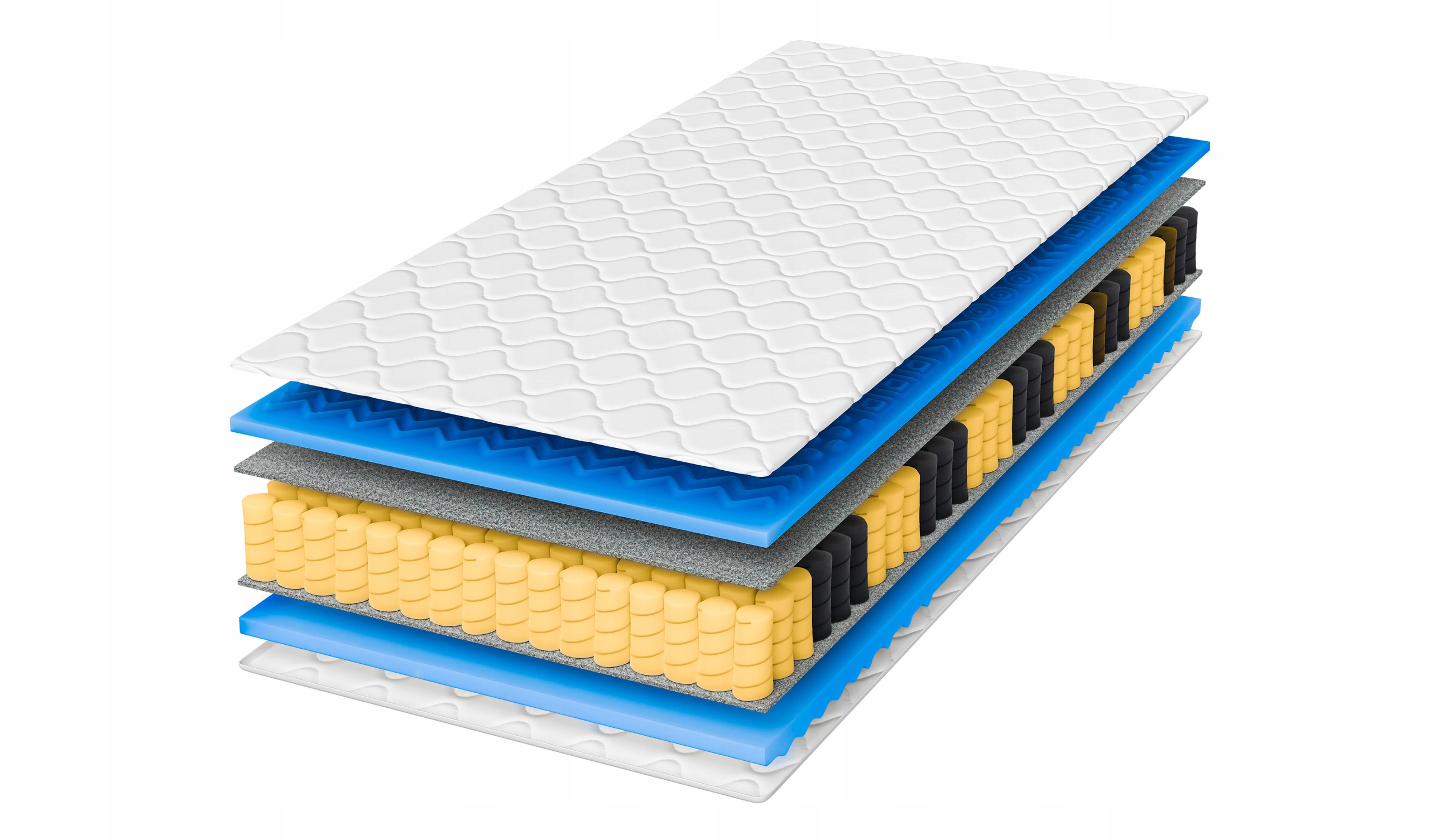 Materac kieszeniowy 90x200 masujący Vinotti 15cm jednoosobowy H3