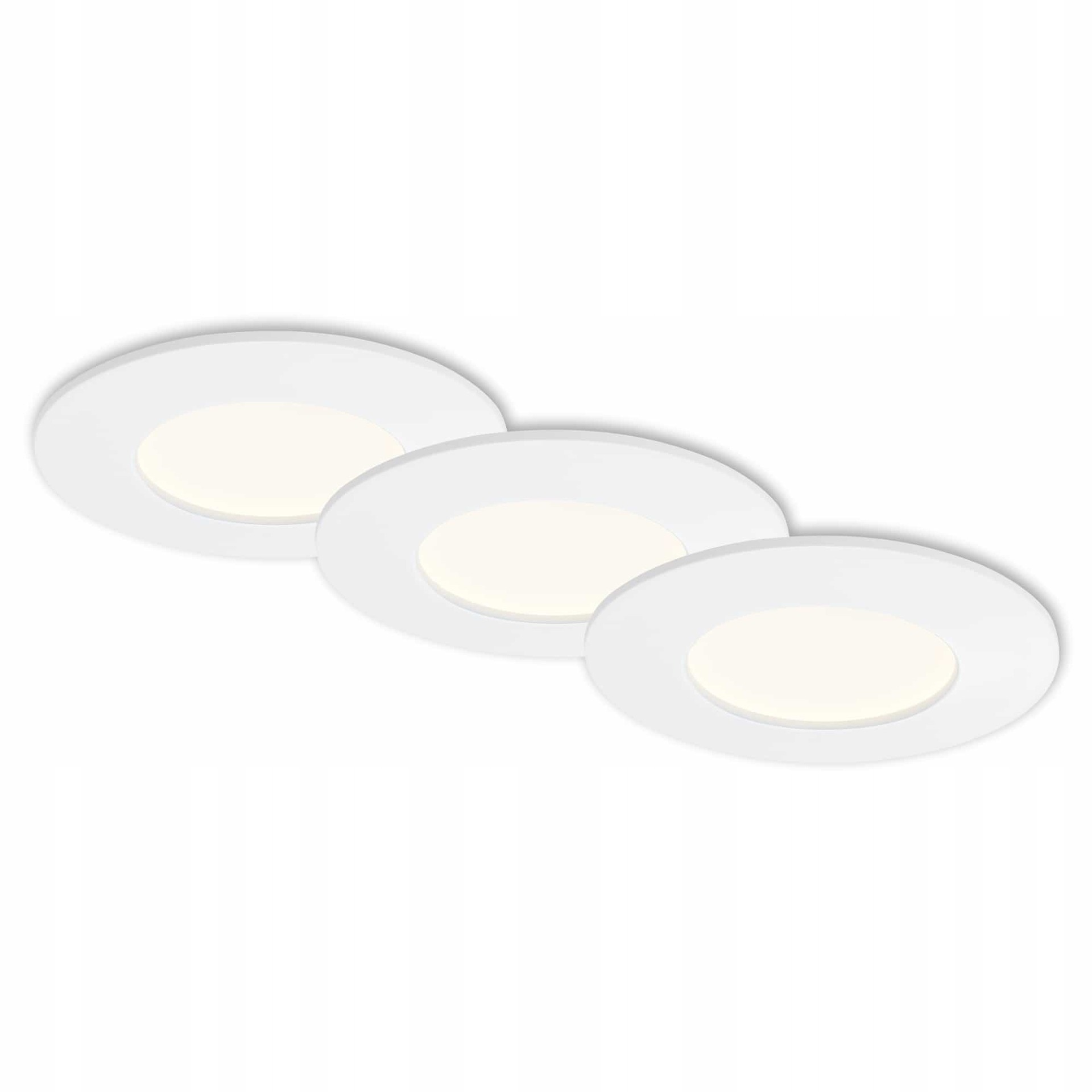 Briloner 3ks sada Led vestavné svítidlo 8,5 cm, 4,8 W, bílé, IP44