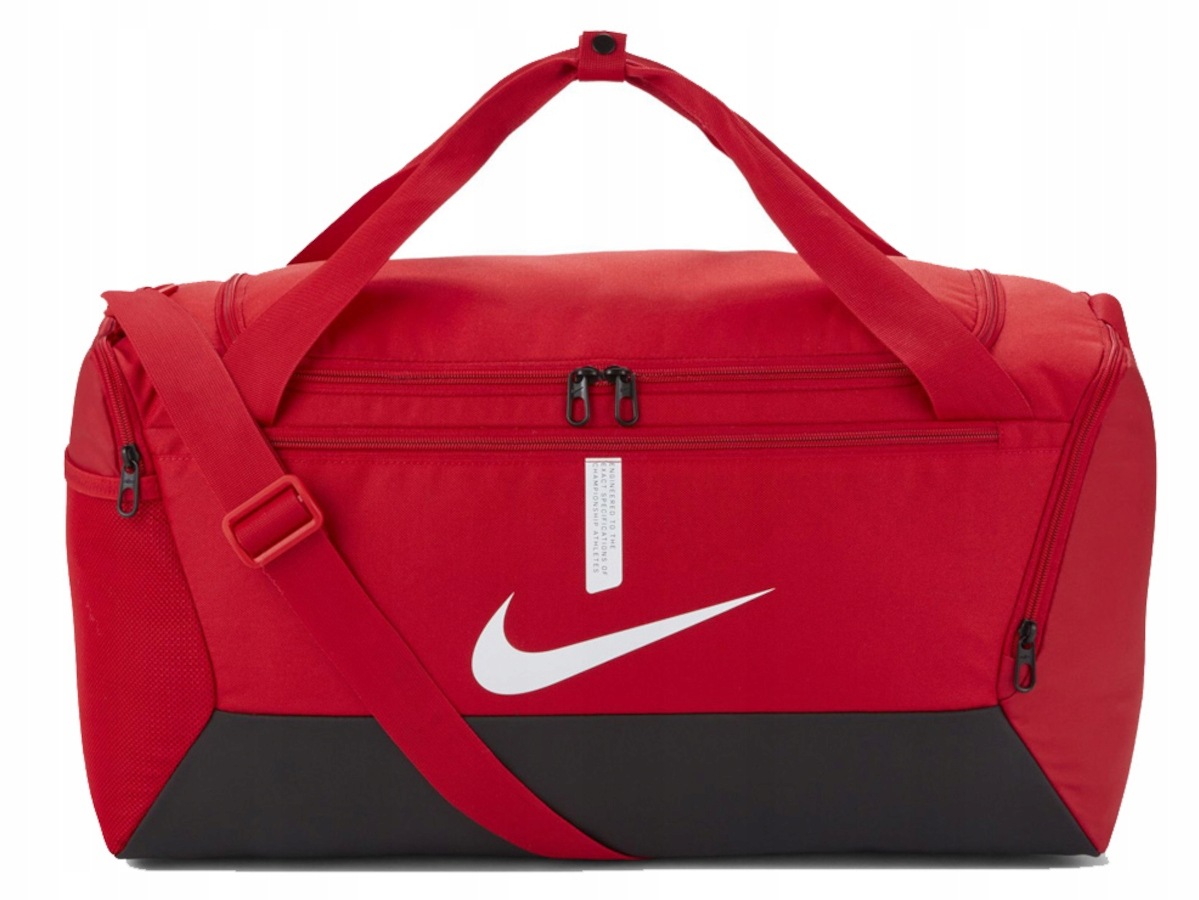 Taška Nike Academy CU8097-657 cestovní, cestovní, sportovní, červená, prostorná