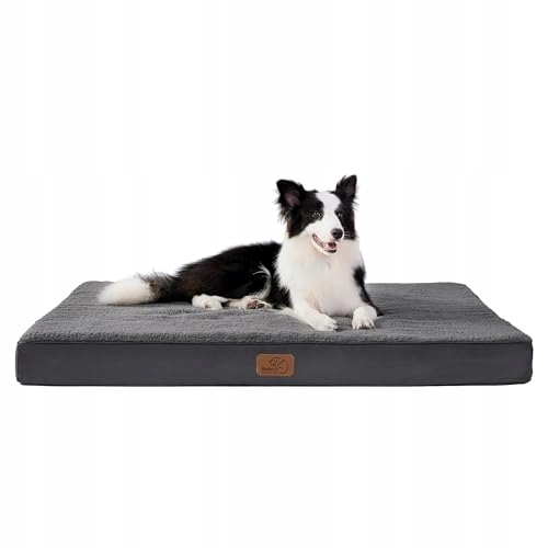 Levně Bedsure pelíšek Ortopedické Pro Velké Psy 112x81x7.6cm Šedé