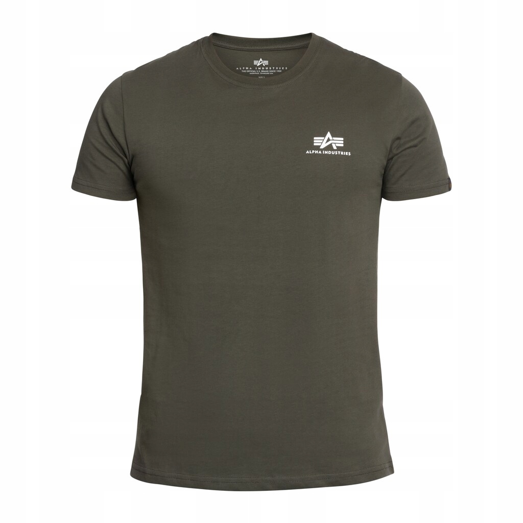 Tričko bavlněné tričko Alpha Industries Backprint Dark Olive L