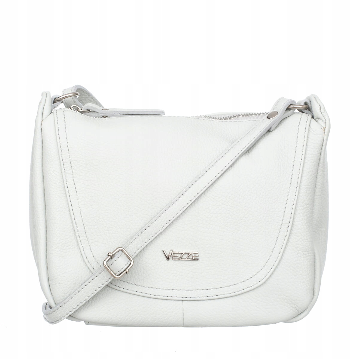 Kožená kabelka Vezze Sella Světle šedá