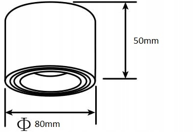 Oprawa natynkowa halogenowa TUBA ruchoma biała + żarówka LED insert Rodzaj gwintu GU10
