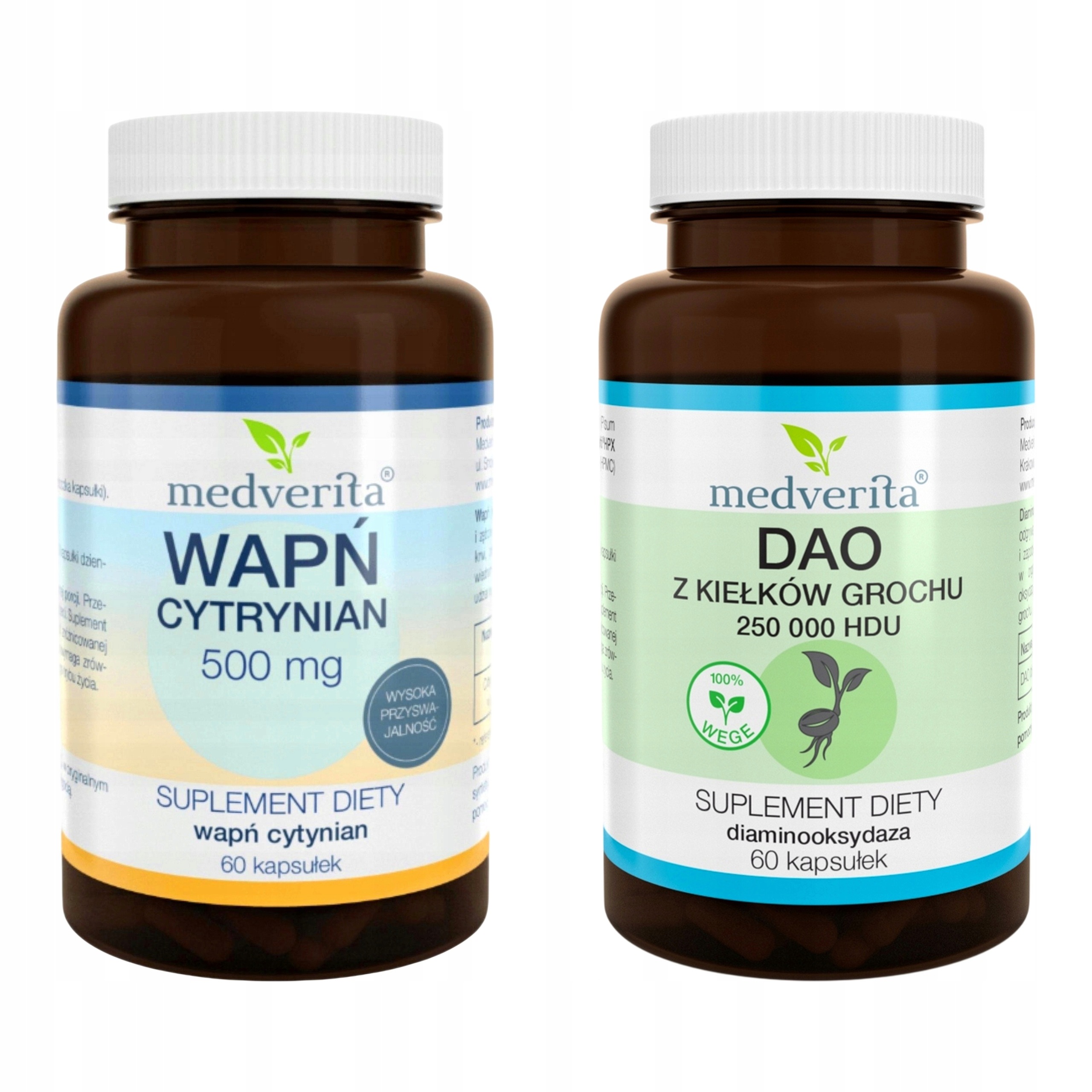 Dao Z Kiełków Grochu 250'000 Hdu Wapń Medverita 2 Produkty 180 Kapsułek
