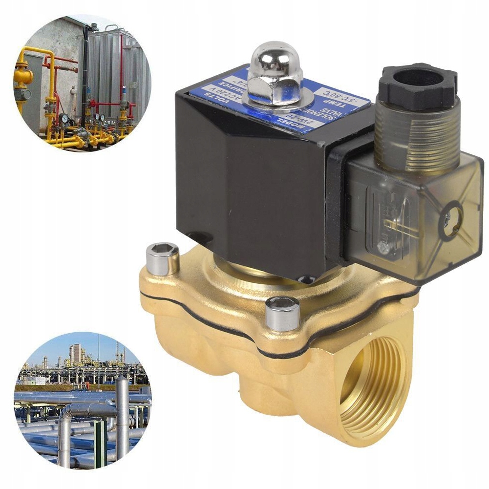 3/4" Zawór Elektromagnetyczny Mosiądz Nc 0-10MPA 230V