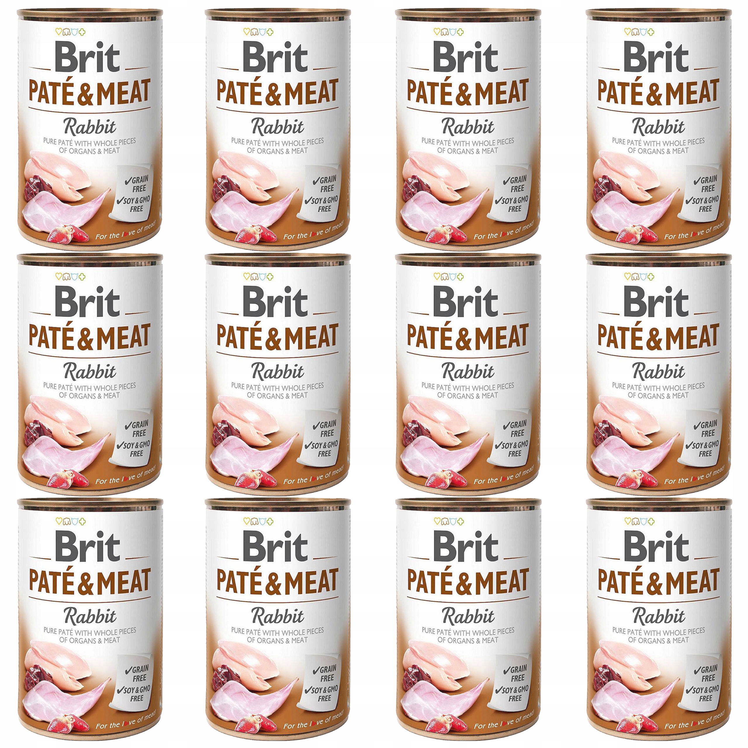 Levně Brit Pate & Meat Krmivo pro mokré psy Králík 12 x 400 g