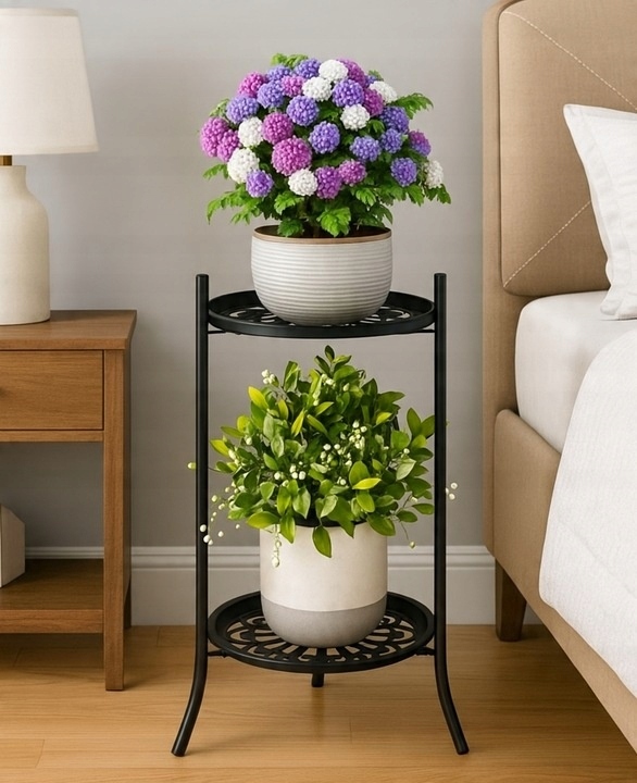 KWIETNIK NA KWIATY STOJAK METALOWY STOJĄCY LOFT ROŚLINY REGAŁ 50 CM Marka inna