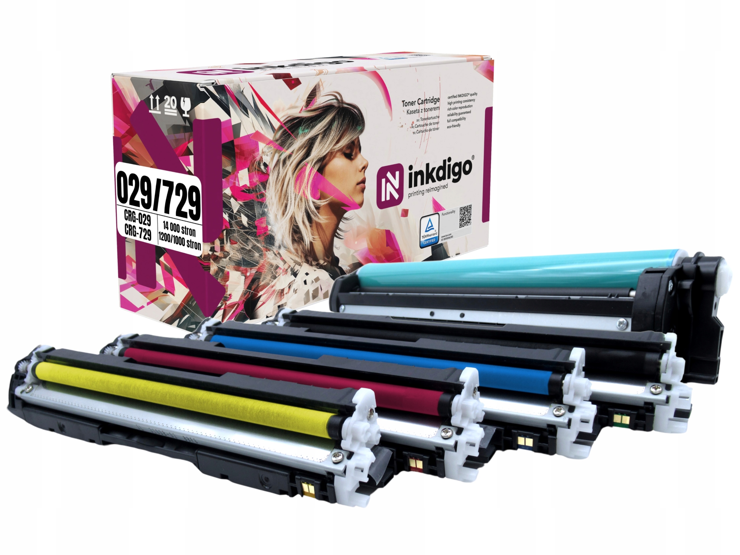 Toner bubon Canon CRG729 LBP7010C LBP7018C Cmyk