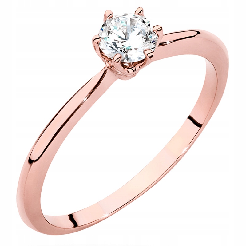 Krásný Zlatý Prstýnek 585 s Briliantem 0,50 ct