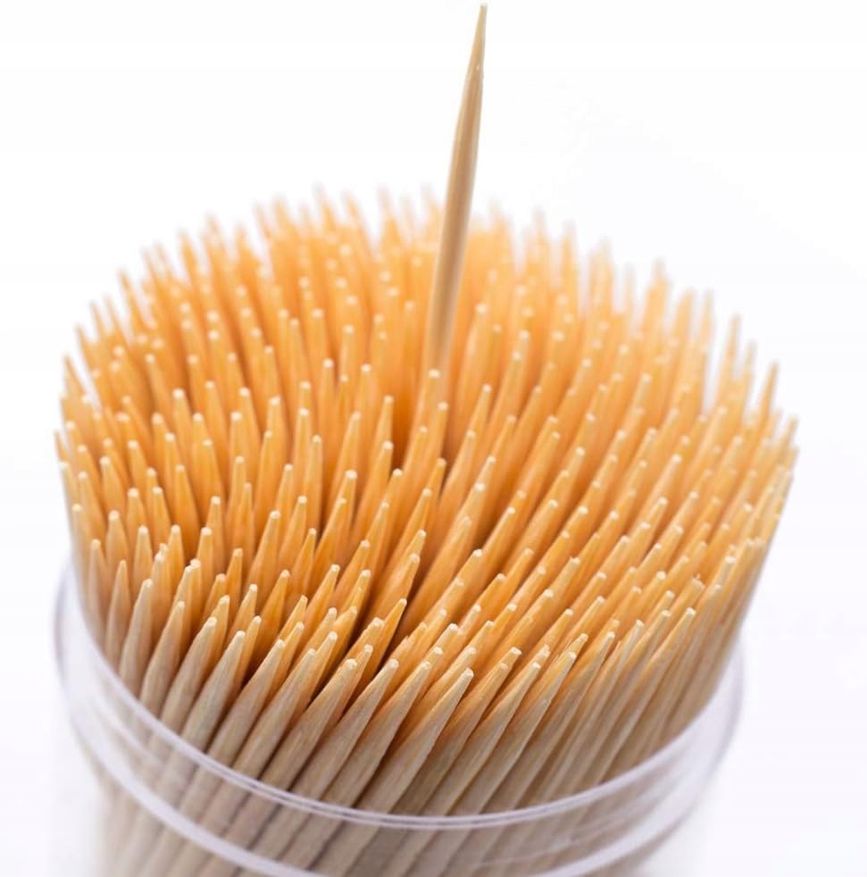 WYKAŁACZKI DREWNIANE W ETUI KORECZKI PIKERY 200szt Długość (cm) 6