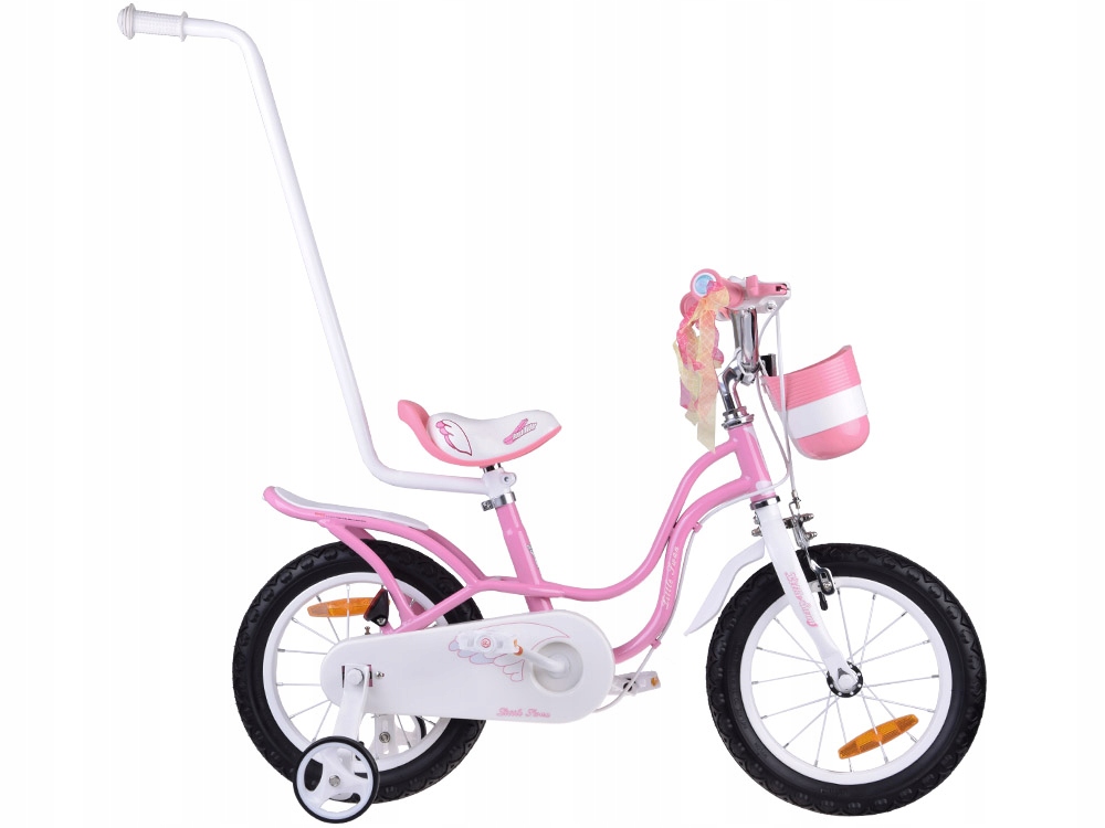 Rower Dzecięcy Royalbaby Little Swan Koło 14 " Pchaczyk Koszyk Kółka Boczne