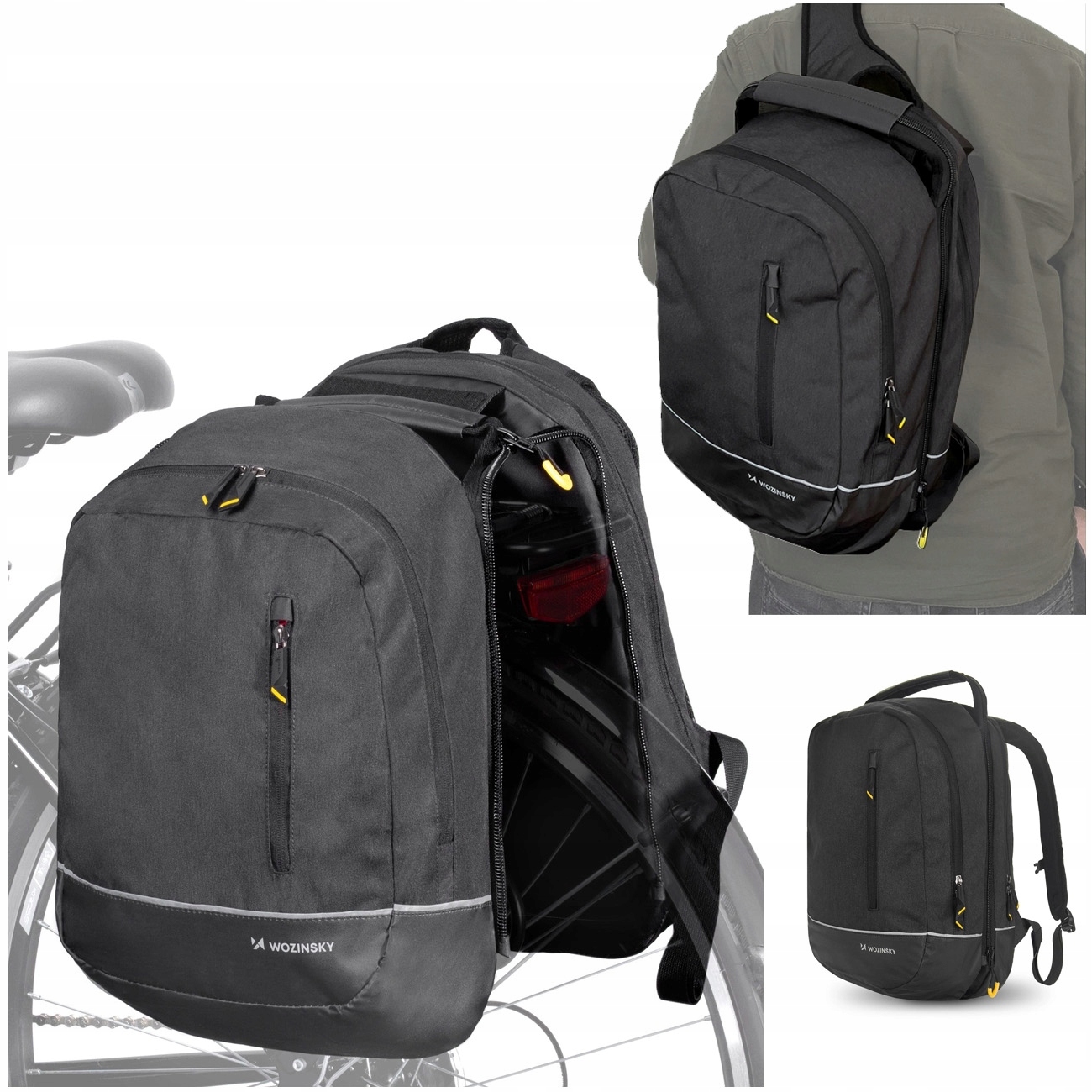 2v1 Batoh cyklistický batoh Brašna na kolo Kufr 30 l Dvě komory