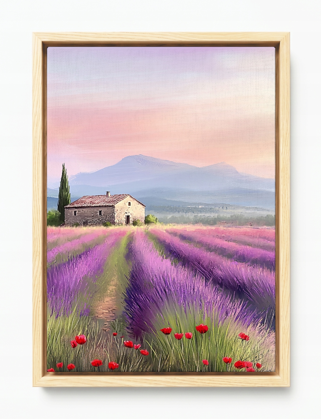 Obraz Rám Americký Box Krajina Francie Provence Pole Levandule Květiny 40x60