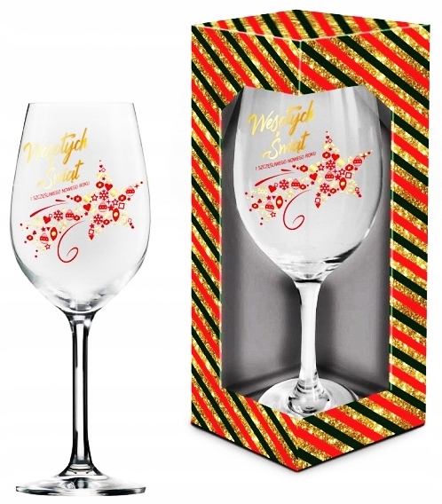 

Duży Kieliszek do Wina 640ml na Gwiazdkę