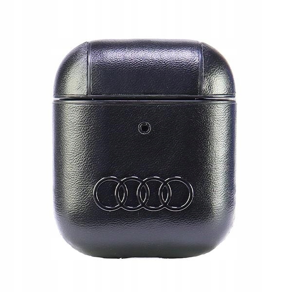 Pokrowiec na AirPods 1/2 z logo Audi czarny AU-AP-GT/D3-BK