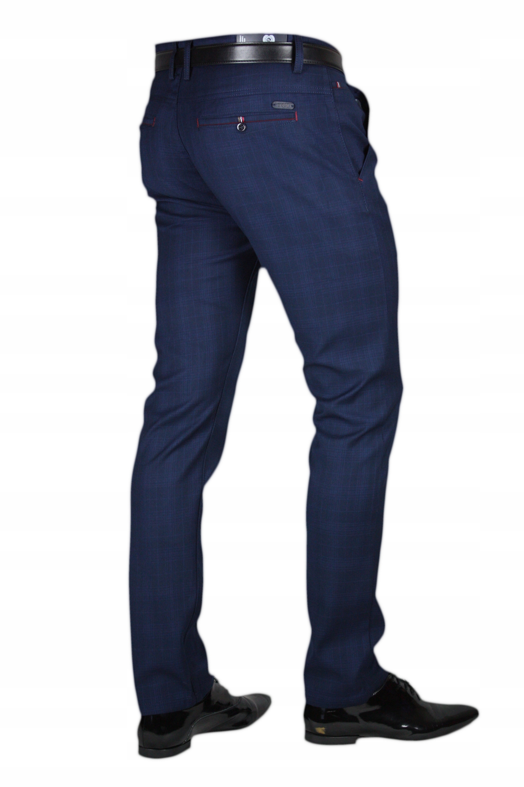 SPODNIE MĘSKIE WIZYTOWE KRATA W35 L32 PAS 90-92 Model BM094