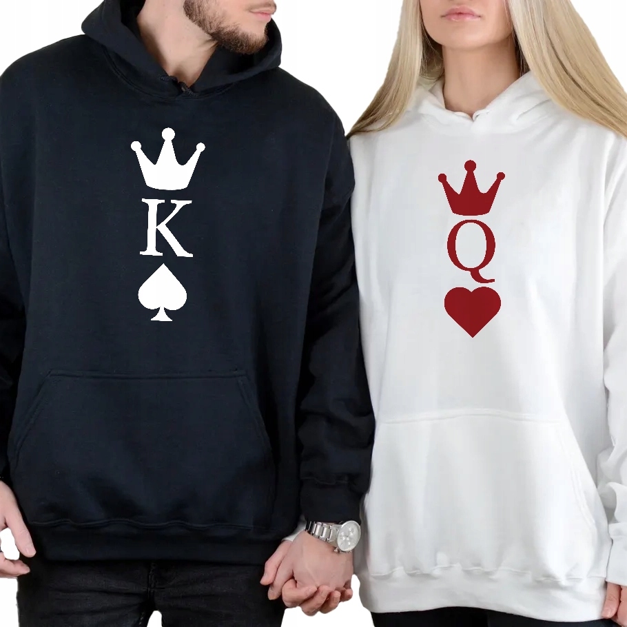 Set Bavlněná Mikina pro pár zamilovaných Dárek Valentýna Q & K M