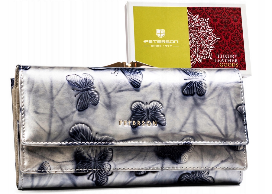 Elegantní dámská kožená peněženka na bižuterii Rfid Stop Peterson jako dárek