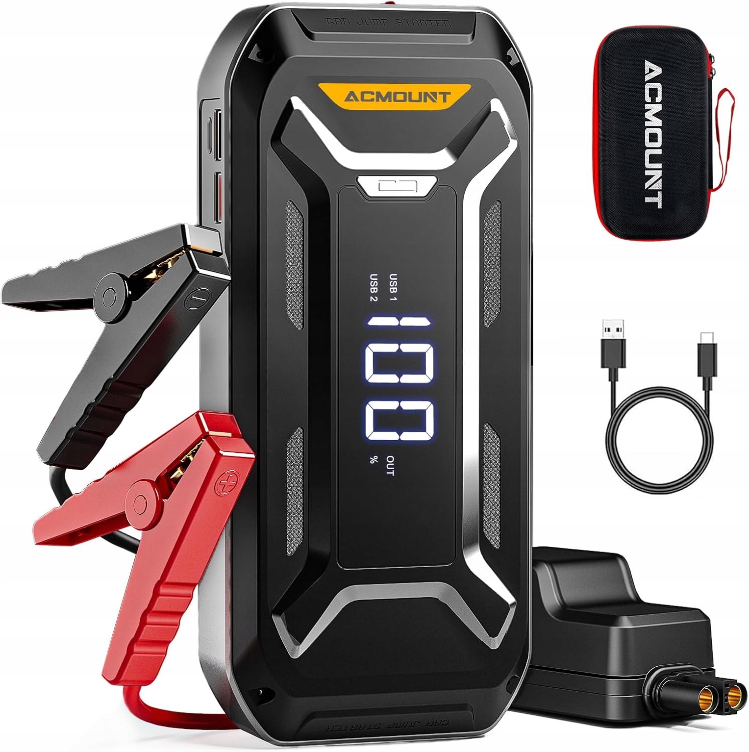 Rozrusznik Silný Jump Starter Booster 6800 mAh 6000A Baterka