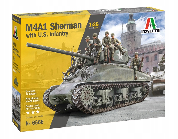 1:35 M4A1 Sherman s Infantry tank 10 vojáků