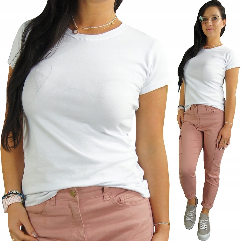 

Bluzka Bawełniana z Lycrą T-shirt Dopasowana B# XL