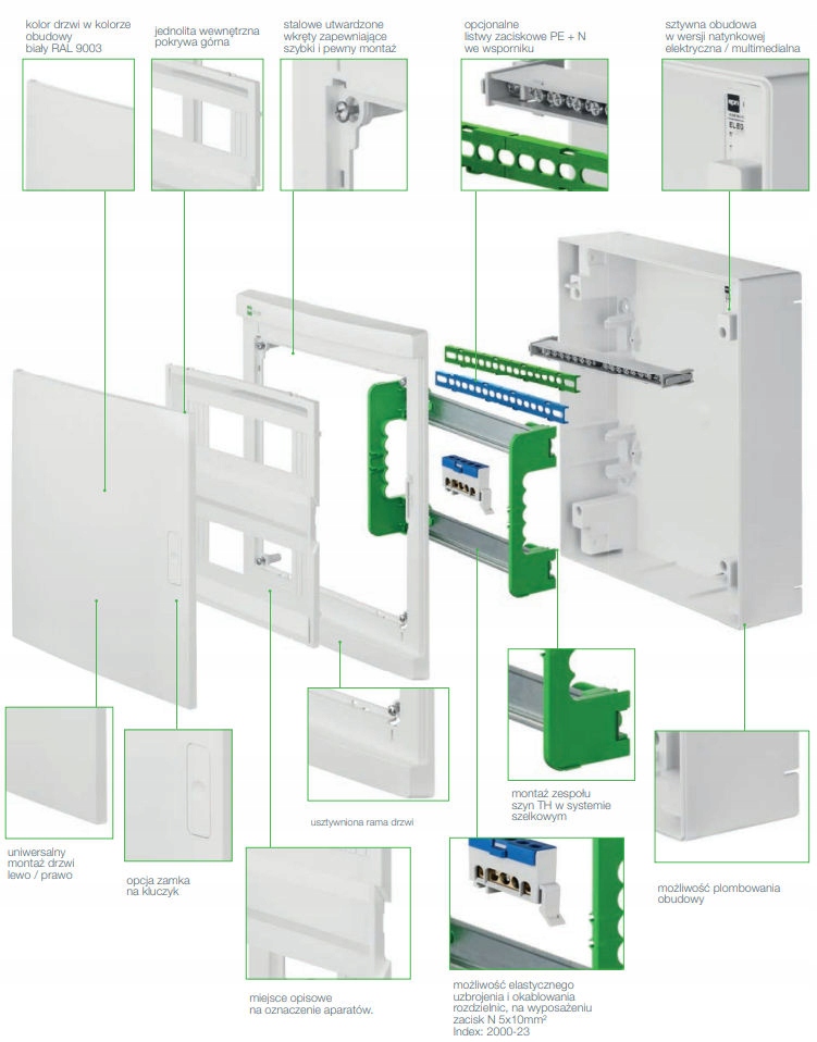 ROZDZIELNICA MULTIMEDIALNA N/T RN-2x12 2425-20 Marka Elektro-Plast