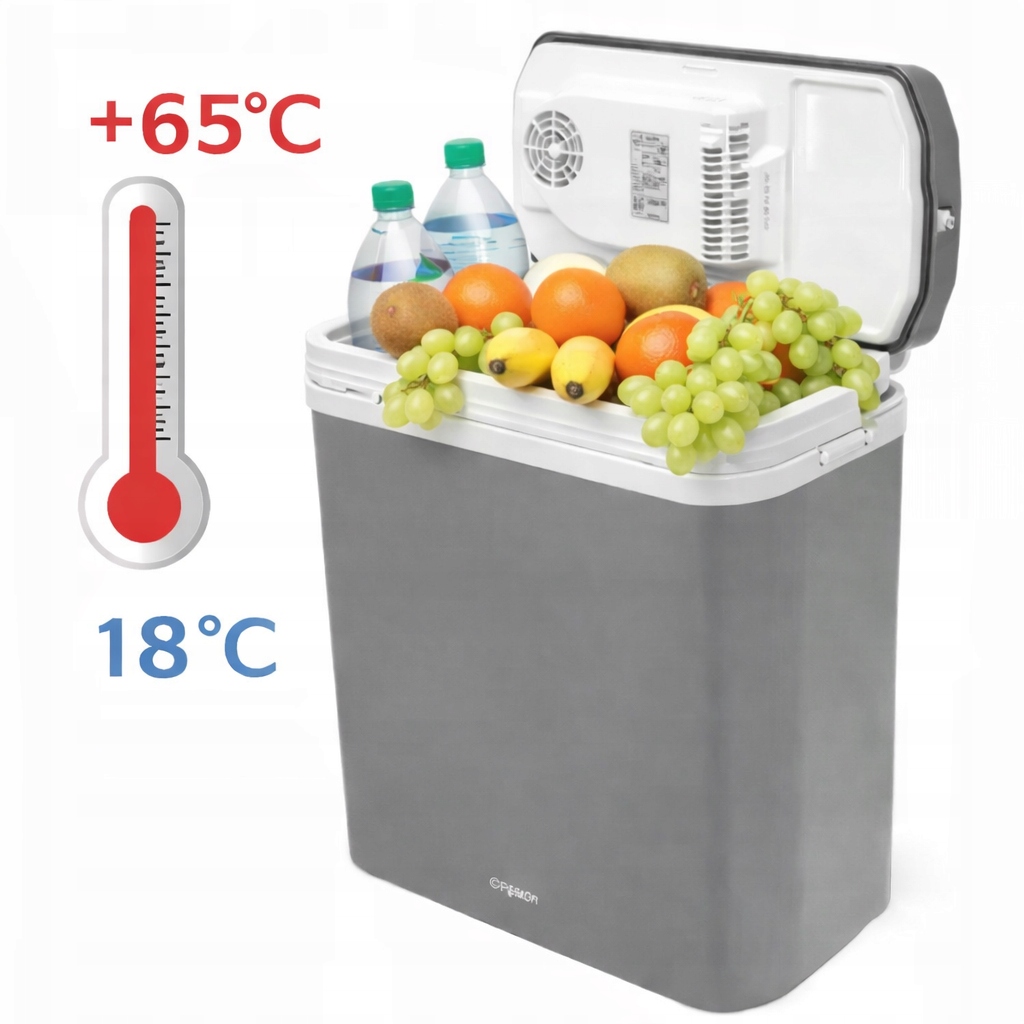 Lodówka turystyczna samochodowa elektryczna 24L 12V 230V Led chłodzi grzeje