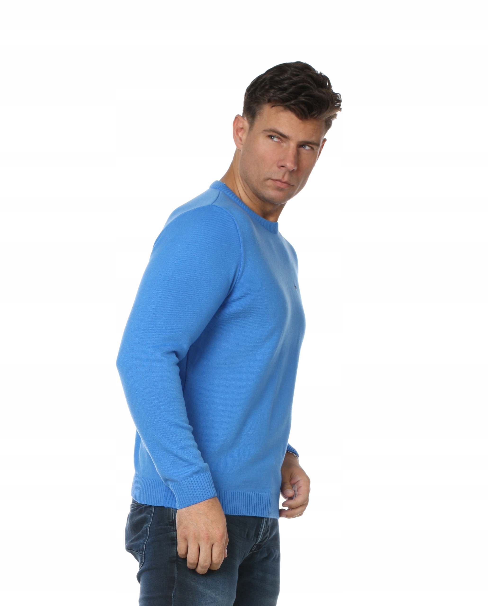 MĘSKI SWETER GŁADKI NIEBIESKI r. XXL Marka inna