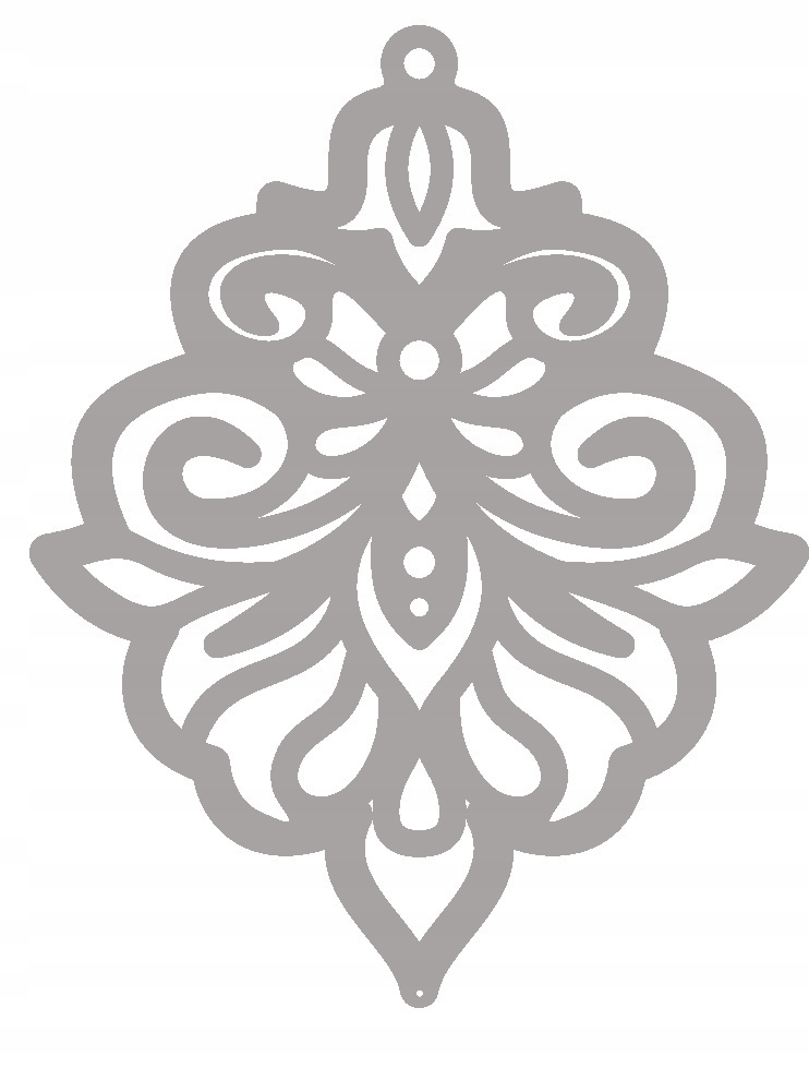 

Zawieszka dekor ozdoba ażurowa dekoracja Z2 j.szar