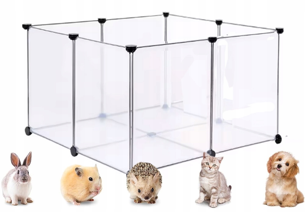 Klatka Kojec Wybieg z Płytami Podłogowymi dla zwierząt królików 100x70x100