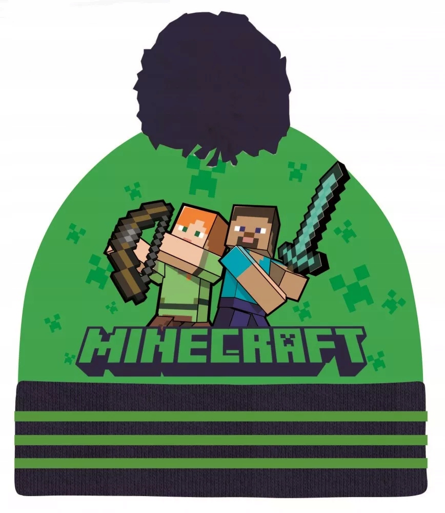 

Czapka Minecraft Zimowa Creeper Jesienna Gra Steve
