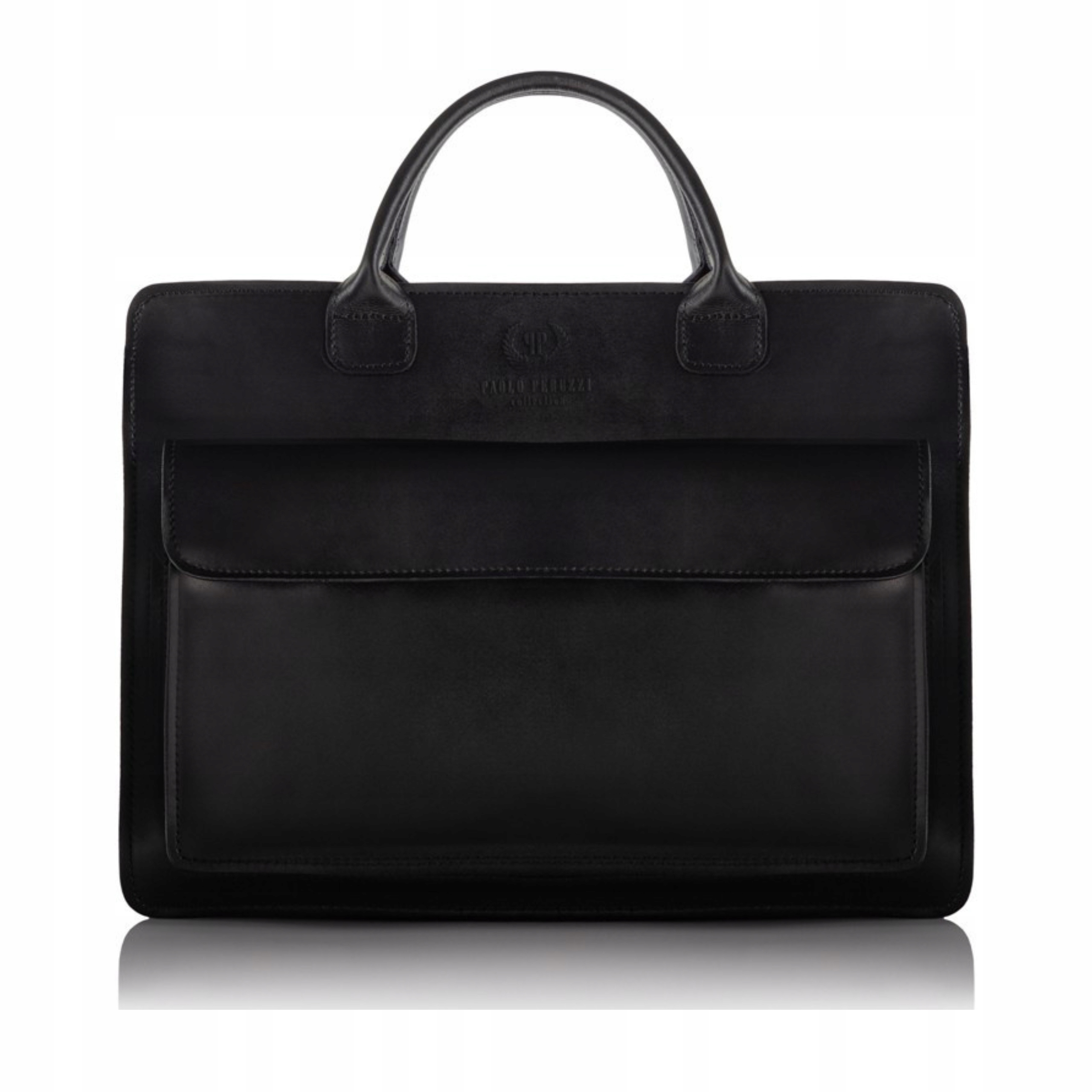 Elegantní dámská kožená aktovka s opaskem Business Paolo Peruzzi černá