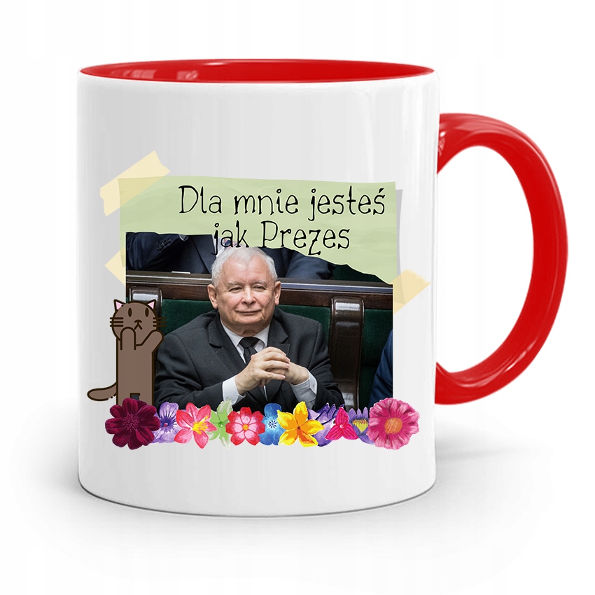 

Kubek Czerwony Śmieszny Pis Jarosław Kaczyński