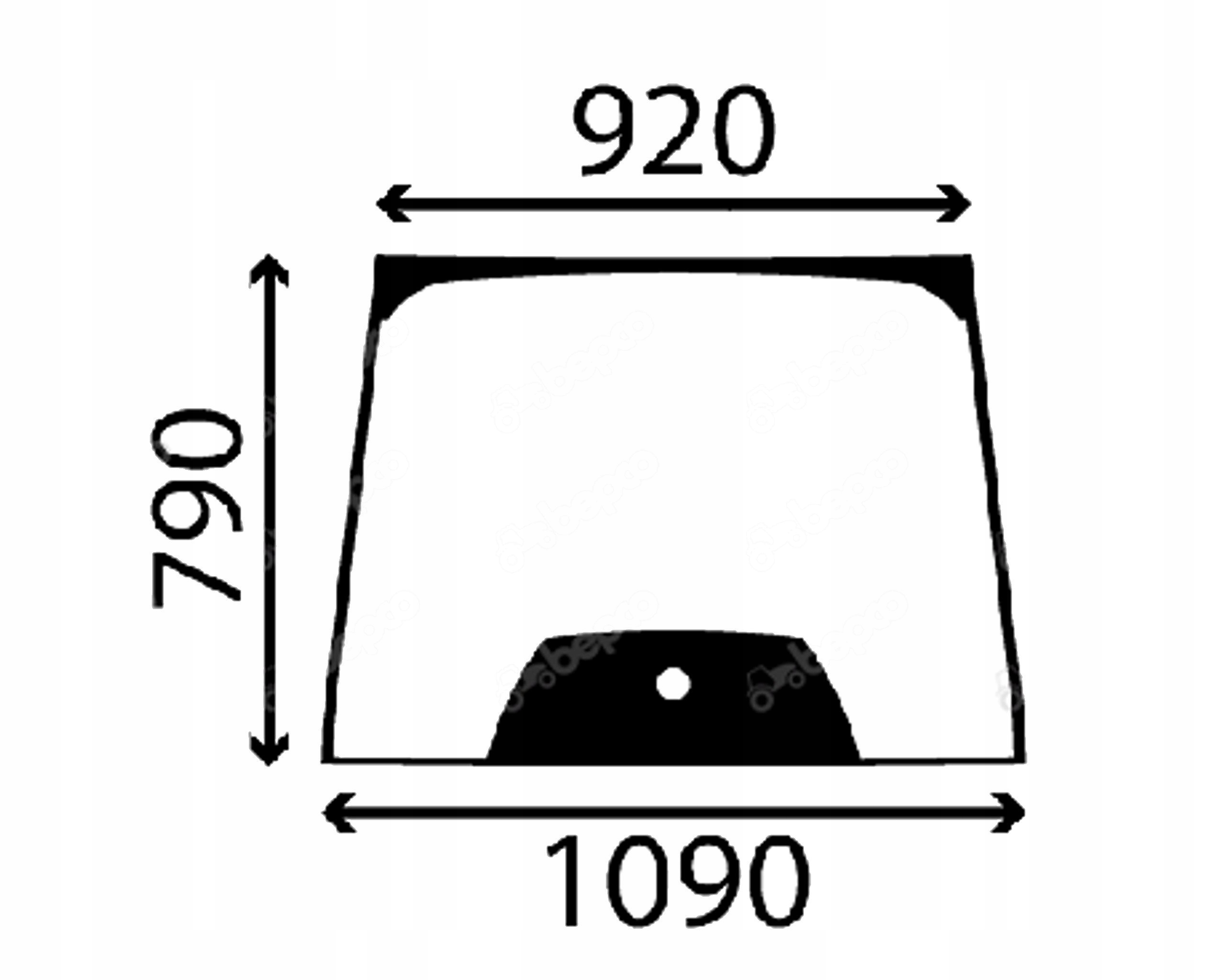 sklo Kubota M7040N M7050N M8540N Narov přední