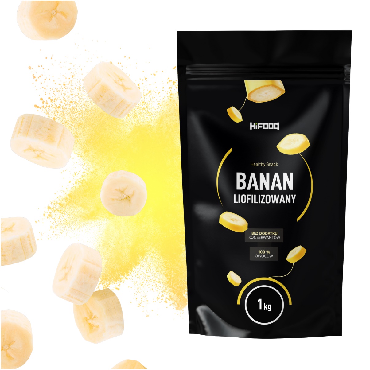 Banan Liofilizowany 1kg Banany 100% Proszek HiFOOD