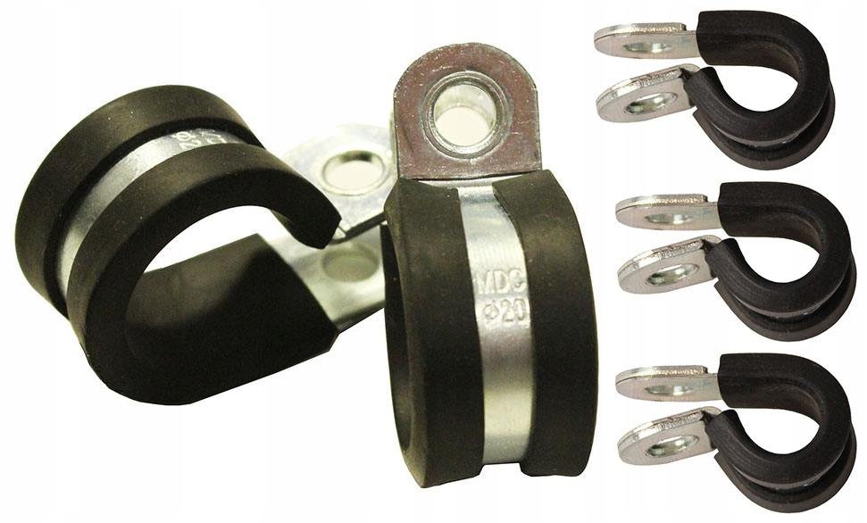 MDC uchwyt opaska Rubber Clamp kabel przewód 6mm z gumowym wypełnieniem x5