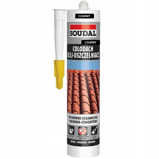 Klej uszczelniacz do dachówki COLODACH czarny 290ml Soudal Kolor czarny