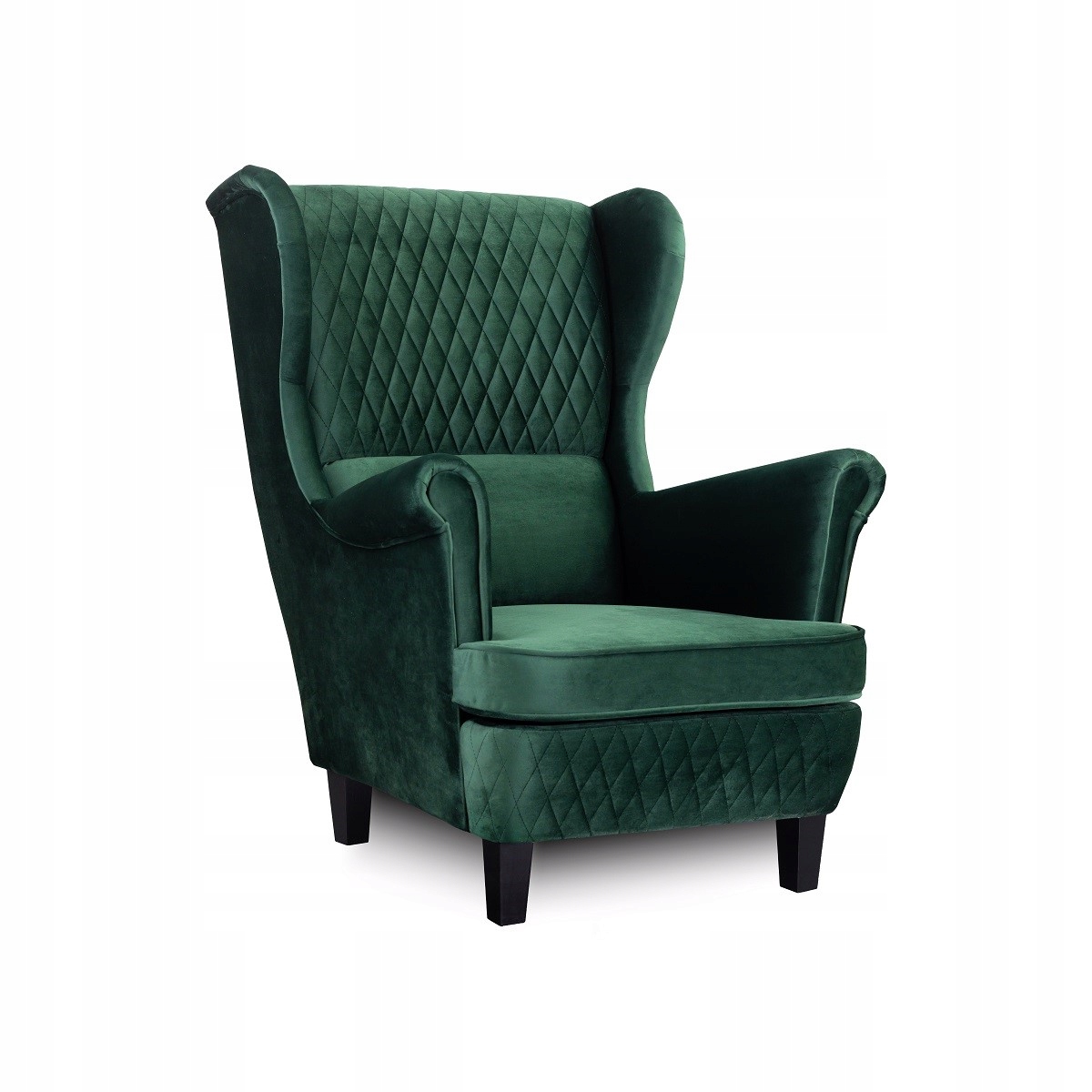 WELUROWY FOTEL DO SALONU LOFT ALBION MODNA ZIELEŃ