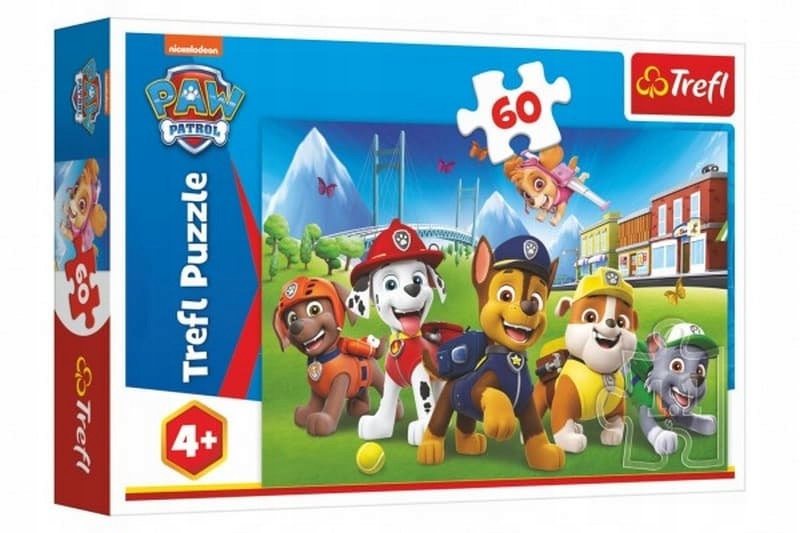 Detské puzzle Paw Patrol v tráve, 60 dielikov, pre deti od 4 rokov