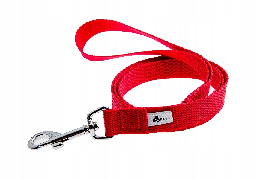 

Smycz klasyczna miejska 120cm - czerwona 12 kol