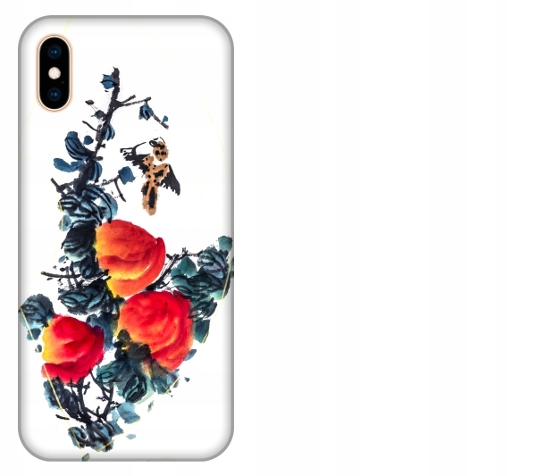 

Etui pokrowiec iPhone Xs Max Kwiaty akwarela chins